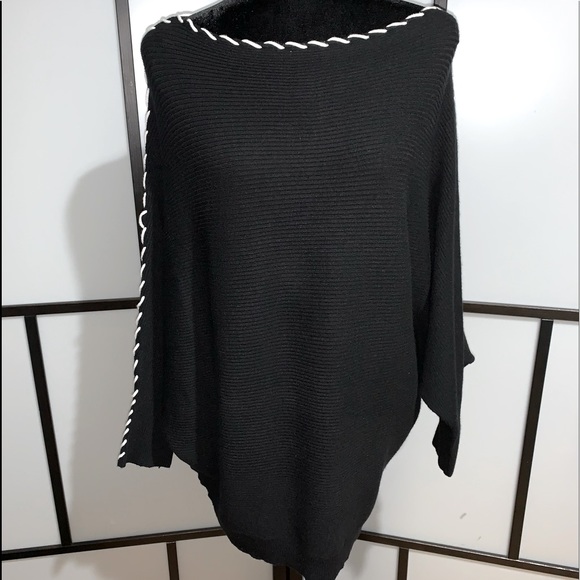 🆕M Magaschoni Lightknit Sweater w White Stitching - Picture 2 of 9